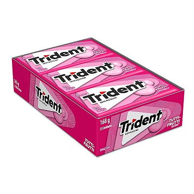 Chiclete Trident Tutti Frutti 8g - Caixa com 21 unidades