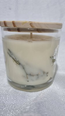 Vela Aromática Lavanda Francesa 170g – Flores Naturais Desidratadas