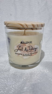 Vela Aromática Lavanda 170g – Flores Naturais Desidratadas