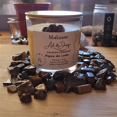 Vela do Signo Leão – Brilho, Poder e Olho de Tigre 170g