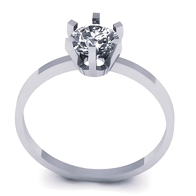 anel solitário delicado em prata 925 com zircônia feminino