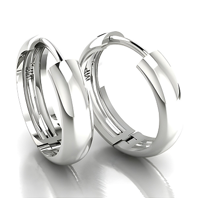 Brinco Argola Grossa Prata 925 Feminino Liso