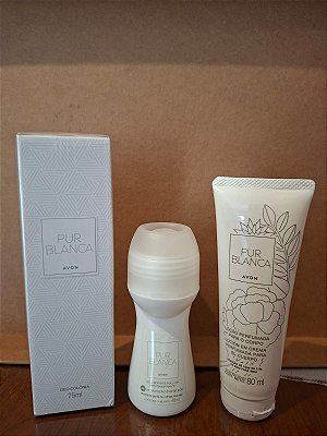 Kit Pur Blanca Avon Perfume - Roll-on e Loção Corporal