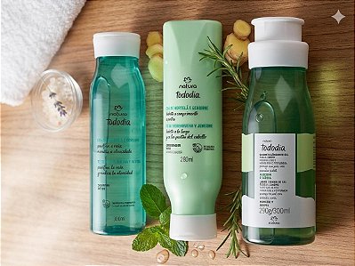 Kit Shampoo e Condicionador Tododia Hortelã e Gengibre