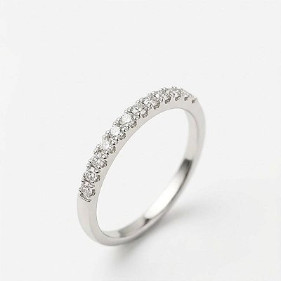 Anel prata 925 Moissanite - Banho de ródio