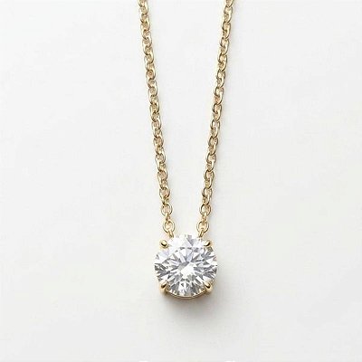 Colar Ponto de Luz  8mm Banho Ouro18k e Prata
