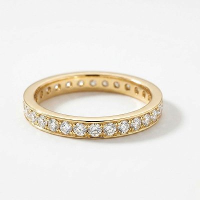 Anel Aparador com Microzirconia Banho Ouro 18k e Prata