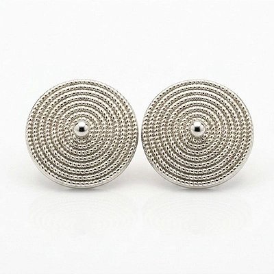 Brinco Redondo 2,5 cm Banho de Ouro 18k e Prata