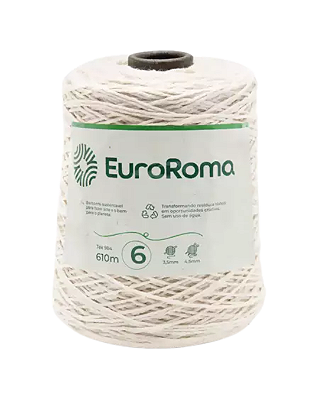 Barbante EuroRoma Cru 4/6 – 610m | 600g
