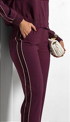 Calça Esporte Fino Feminina com Detalhe Lateral