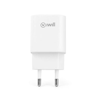 CARREGADOR IWILL USB-C 33W USB QC BRANCO