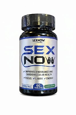 Sex Now Energizante Vitalidade Importado Sabor Limão - 60 comprimidos mastigáveis