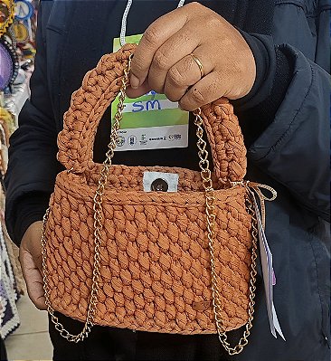 BOLSA DE CROCHÊ EM FIO DE MALHA PREMIUM ENCANTO