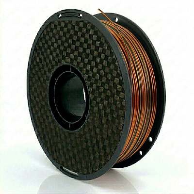 Filamento PLA Duo Silk Laranja e Preto 1kg 1.75mm Para Impressora 3D Efeito Brilhante