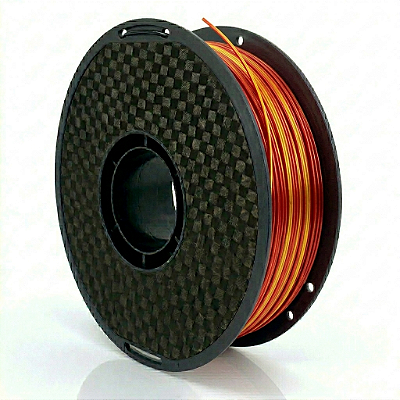 Filamento PLA Duo Silk Vermelho e Dourado 1kg 1.75mm Para Impressora 3D Efeito Brilhante