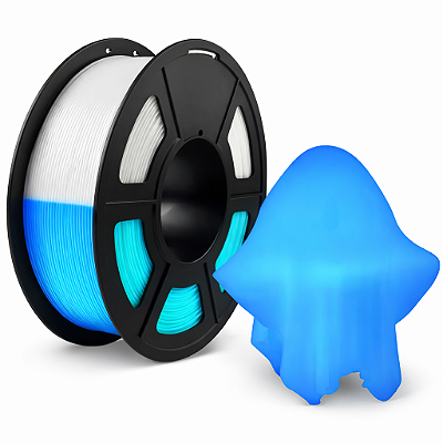 Filamento PLA Fosforescente Azul 1kg 1.75mm Impressora 3D Brilha no Escuro