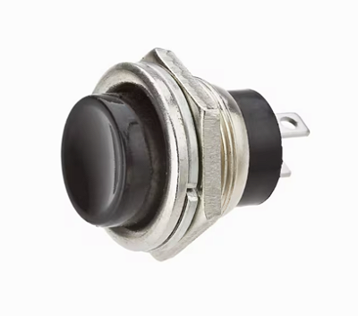 Chave Push Button DS-212 Metal Preta R13-507 (Sem Trava)