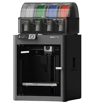 Impressora 3D FDM Bambu Lab P1S Combo com AMS Multicor Alta Velocidade e Câmara Fechada