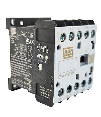 Mini Contator Weg Tripolar Cwc016 16a 1na 12vca