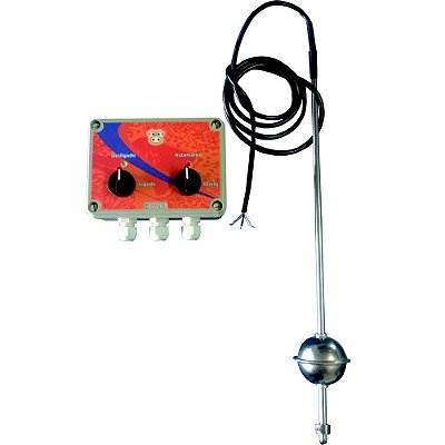 Caixa de comando da eletrobomba com bóia de nível