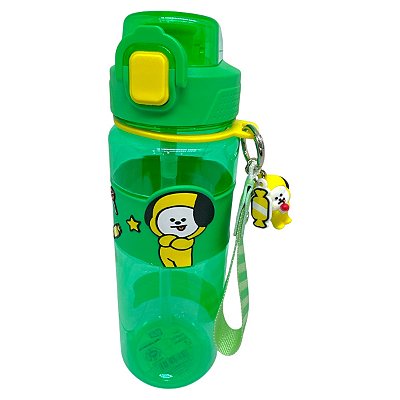 Garrafa Squeeze BT21 Chimmy Fofa Com Chaveiro Miniso