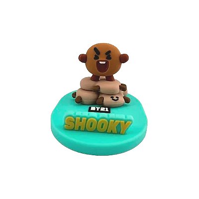 Suporte de Mesa Fofo para Celular BT21 Shooky Miniso