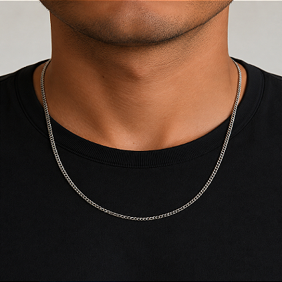 Conjunto Grumet Colar Pulseira Aço Inoxidável Prata 316L⭐️
