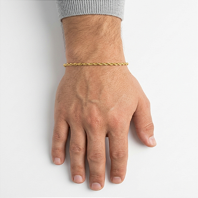 Pulseira Cordão baiano Dourado Aço Inoxidável 316L⭐️