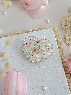 Teddy Bear Acrylic Clip - Leela Journals