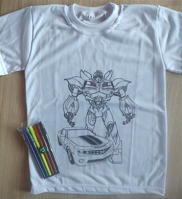 Camiseta Pinte e Lave Infantil + Canetinha