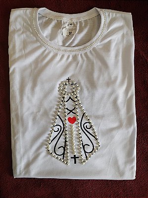 Baby Look Nossa Senhora com Pérola