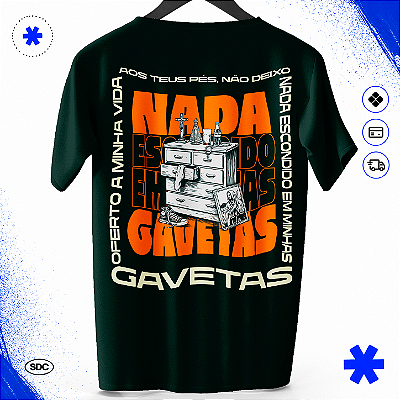 Camiseta Básica Aos Teus Pés 100% Algodão