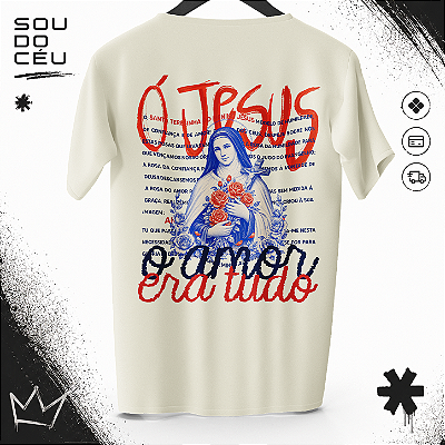 Camiseta Stretwear - Off White Santa Teresinha – O Amor