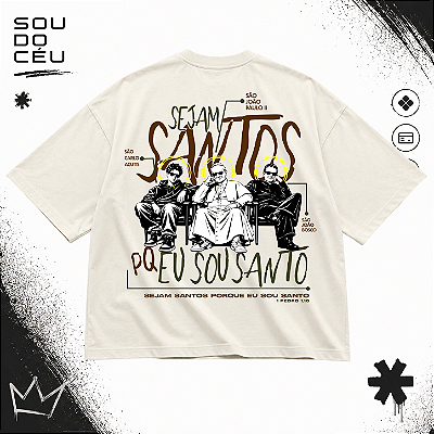 Camiseta Oversized Santidade – Bulk Premium 100% Algodão