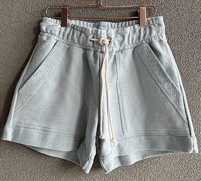 Short Moletom bolso faca