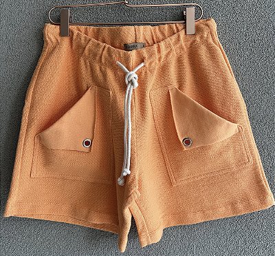 Short Moletom bolso envelope
