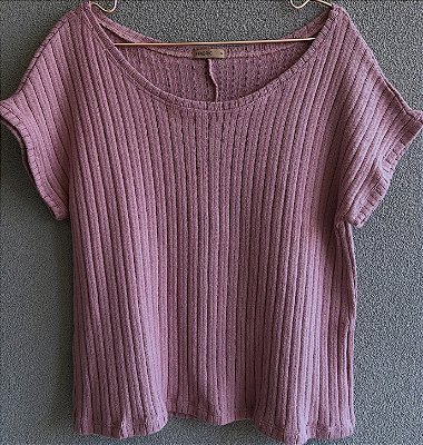 Blusa Tricot Algodão Rosê