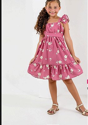 Vestido Stephany Floral Rosé
