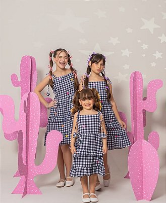 Vestidos Bruna (Xadrez Black)