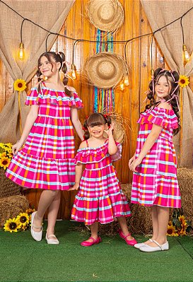 Vestido Alice ( Xadrez Pink)