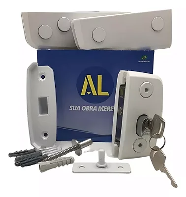 Kit 01 Fechadura porta Vidro Temperado Pivotante