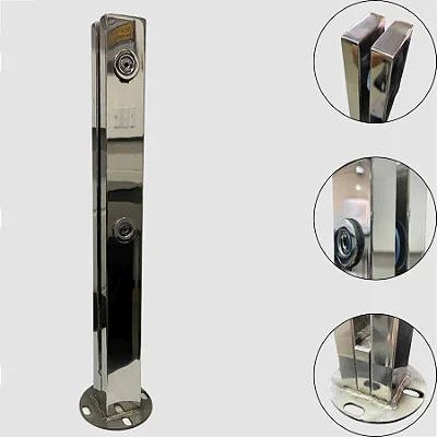 Torre Inox Guarda Corpo 40cm 2 Furos Polida