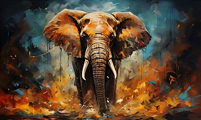 Quadro Decorativo Elefantes 1326