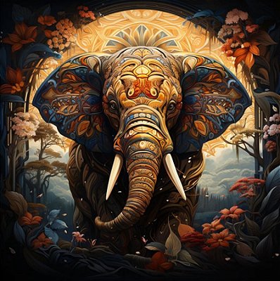 Quadro Decorativo Elefantes 1366