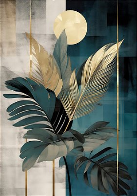 Quadro Decorativo Folhagens de Plantas 1515