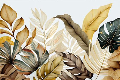 Quadro Decorativo Folhagens de Plantas 1572