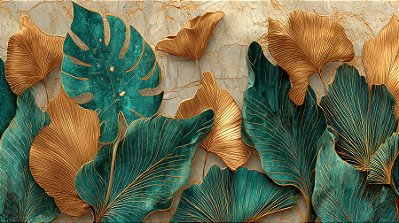 Quadro Decorativo Folhagens de Plantas 1659