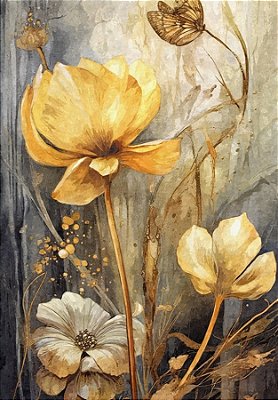 Quadro Decorativo Flores 1867