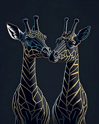 Quadro Decorativo Girafas 1978