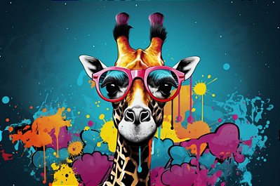 Quadro Decorativo Girafas 1987
